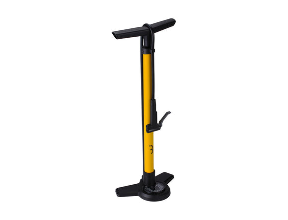 BBB AirBoost Floor Pump with Gauge - Yellow