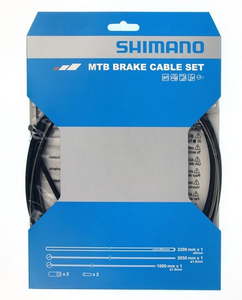 Shimano MTB brake cable set with stainless steel inner wire, black