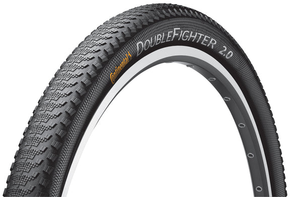 Continental Double Fighter III Rigid Tyre in Black - 27.5 x 2.00