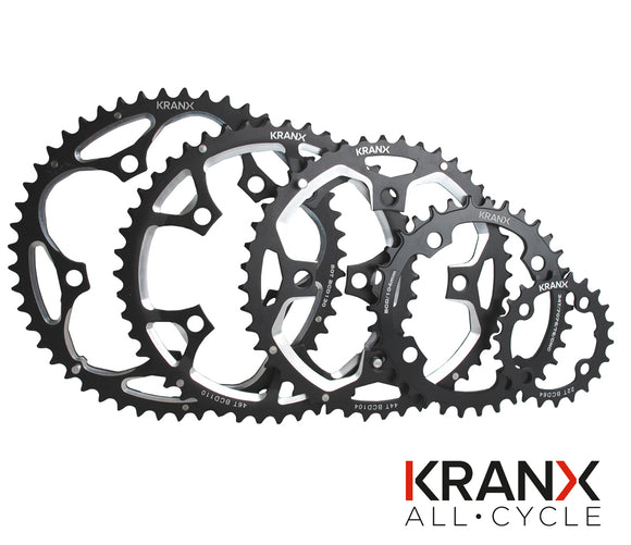 KranX 130BCD Alloy Chainring in Black - 50T CNC
