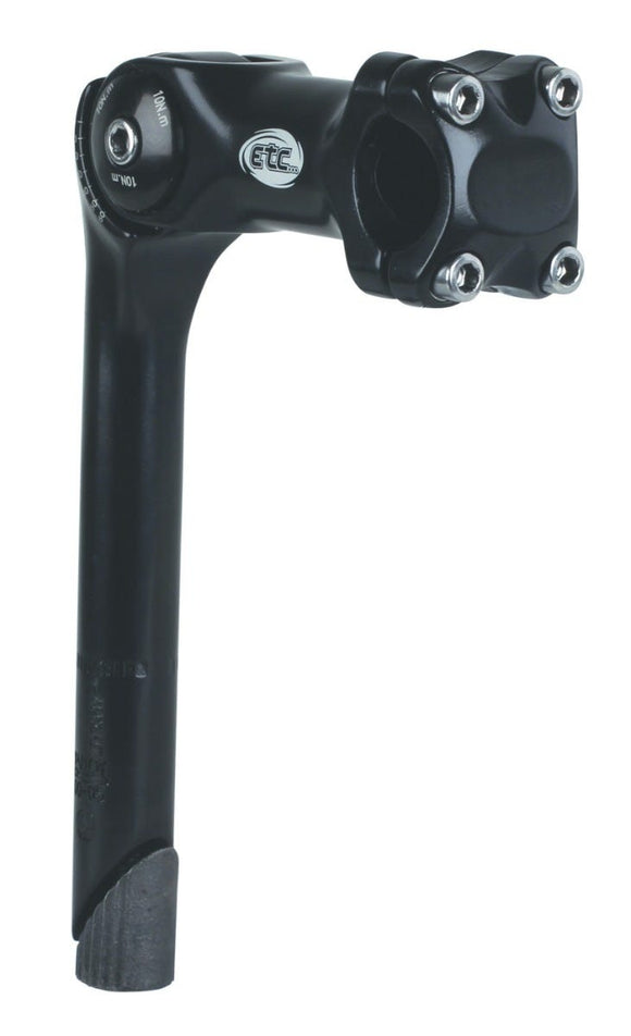 ETC Adjustable Quill Stem Black 100mm x 25.4mm x 1 1/8