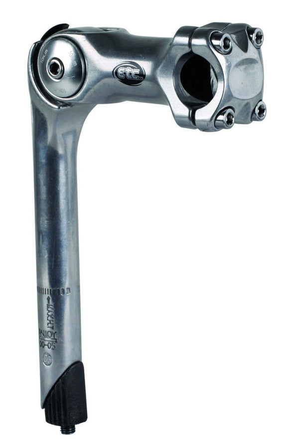 ETC Adjustable Quill Stem Silver 100mm x 25.4mm x 1 1/8